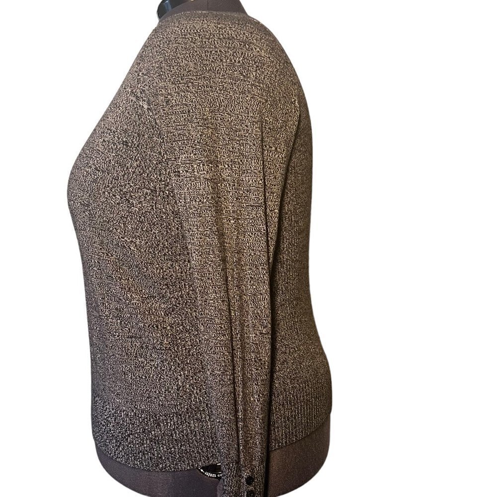 Lane Bryant Dark Gray & White V-Neck Sweater (Size 18/20) - Picture 4 of 5